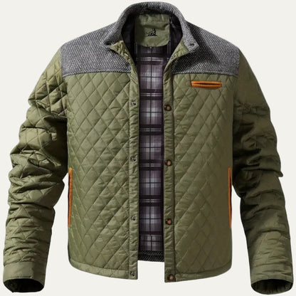 Men's Padded Parka Jacket with Contrast Detail