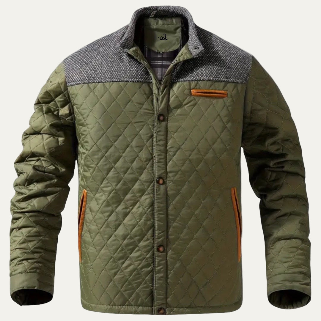 Men's Padded Parka Jacket with Contrast Detail