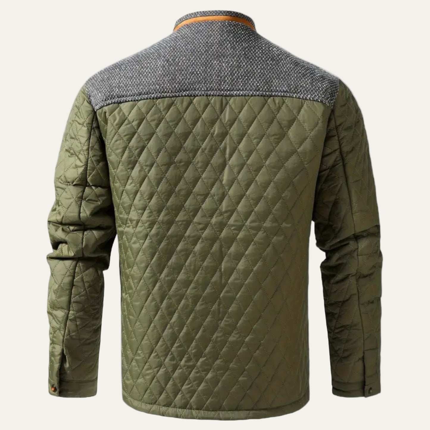 Men's Padded Parka Jacket with Contrast Detail