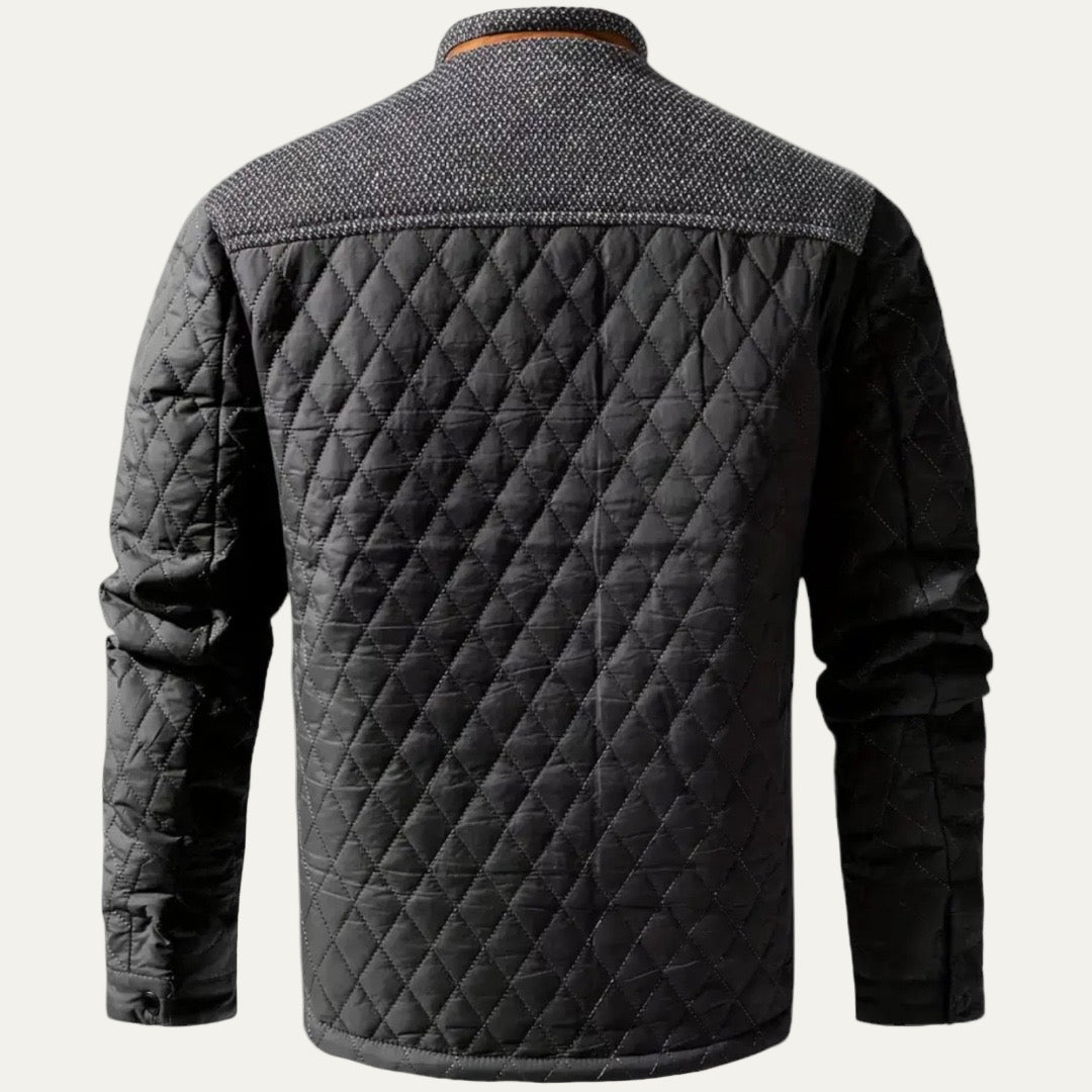 Men's Padded Parka Jacket with Contrast Detail