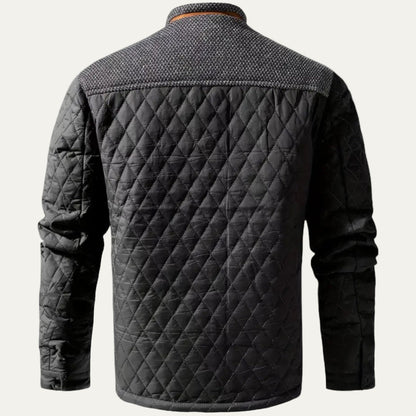 Men's Padded Parka Jacket with Contrast Detail