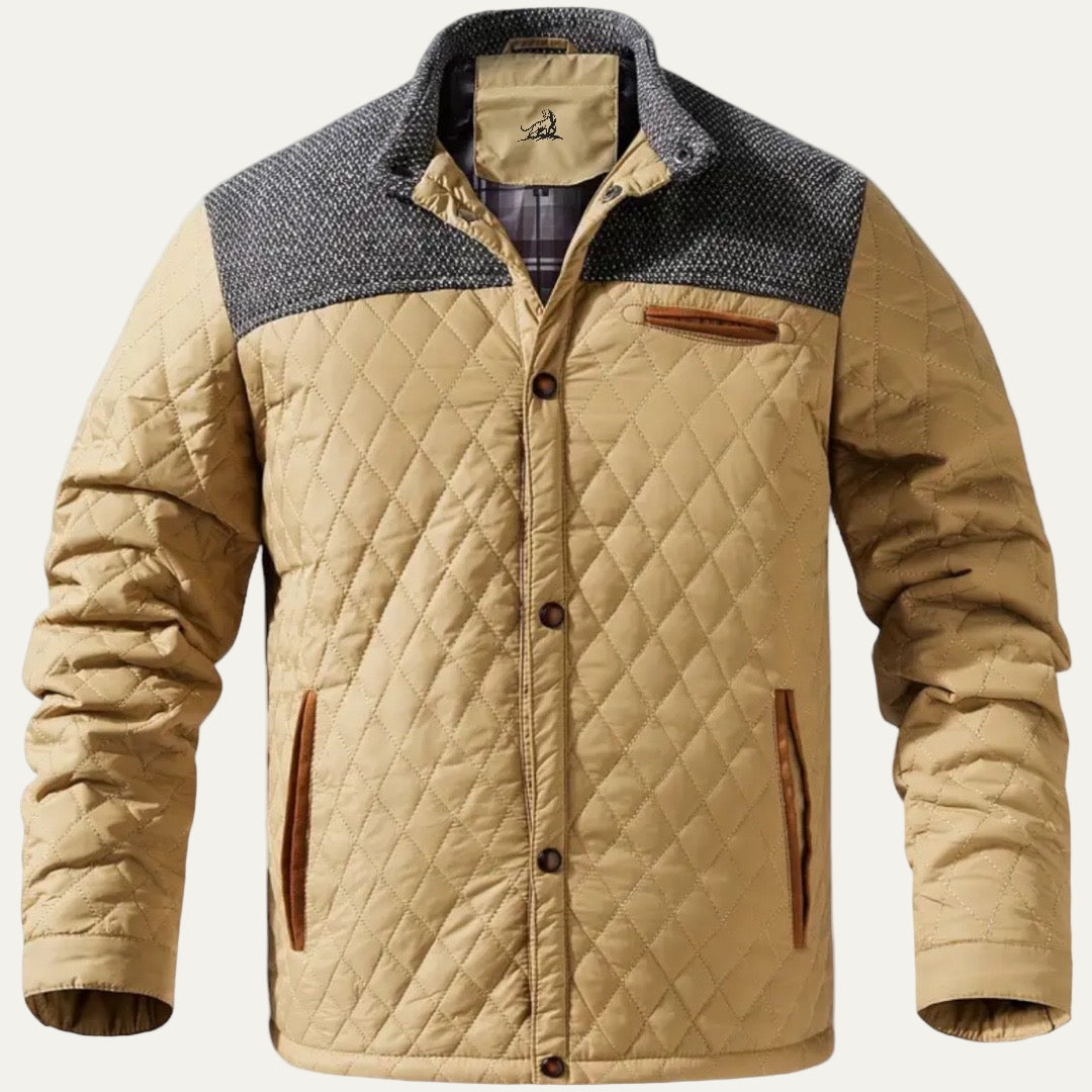Men's Padded Parka Jacket with Contrast Detail