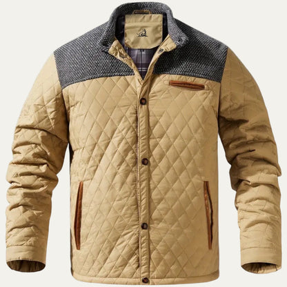 Men's Padded Parka Jacket with Contrast Detail