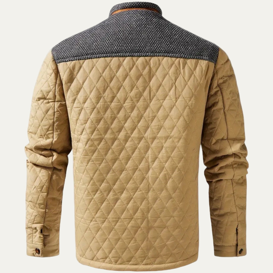 Men's Padded Parka Jacket with Contrast Detail