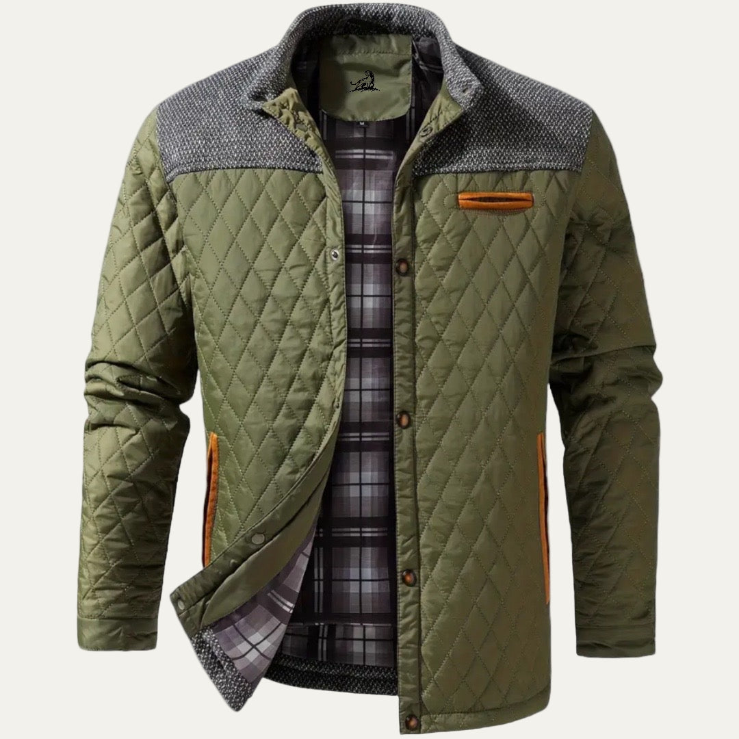 Men's Padded Parka Jacket with Contrast Detail - OutfitLondon