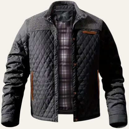 Men's Padded Parka Jacket with Contrast Detail