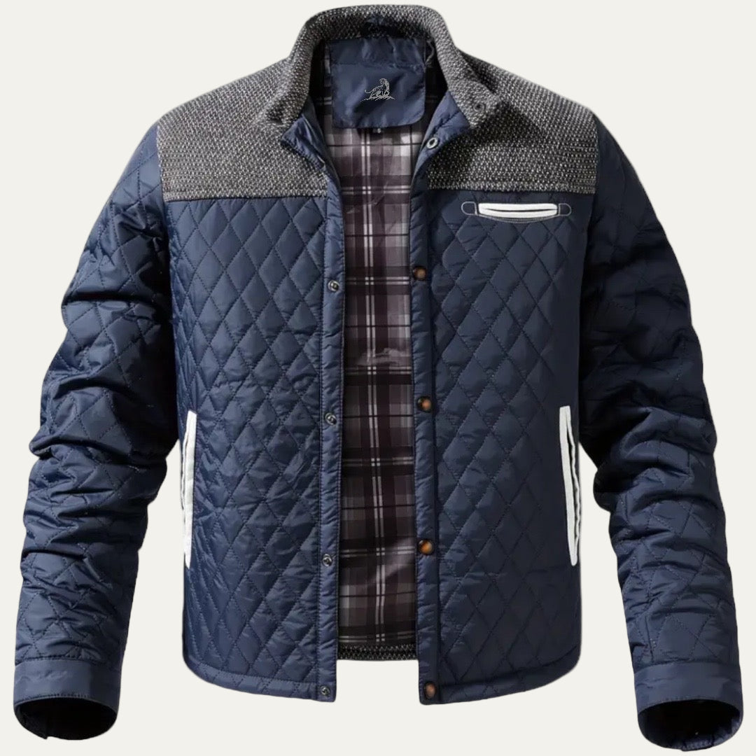 Men's Padded Parka Jacket with Contrast Detail