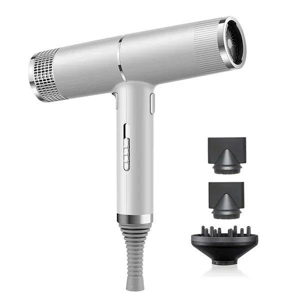 Fast Ionic Blow Dryer with Diffuser and Nozzles