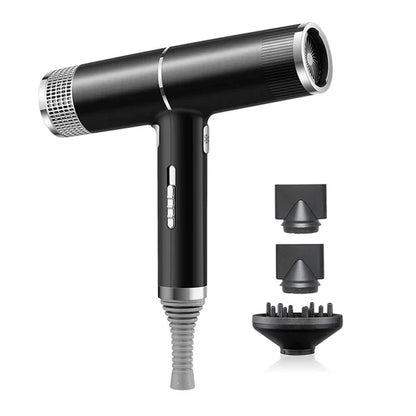 Fast Ionic Blow Dryer with Diffuser and Nozzles