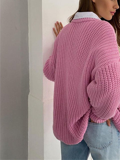Comfy Big Knit Sweater for Ladies