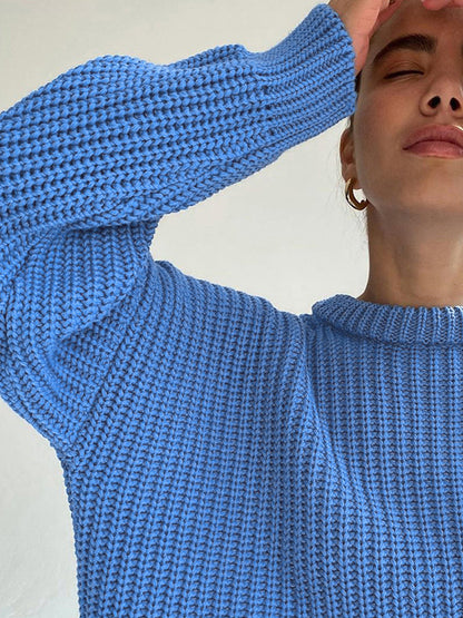 Comfy Big Knit Sweater for Ladies