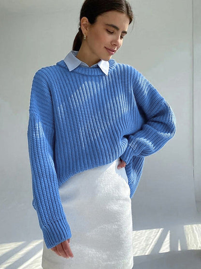 Comfy Big Knit Sweater for Ladies
