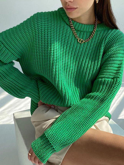 Comfy Big Knit Sweater for Ladies