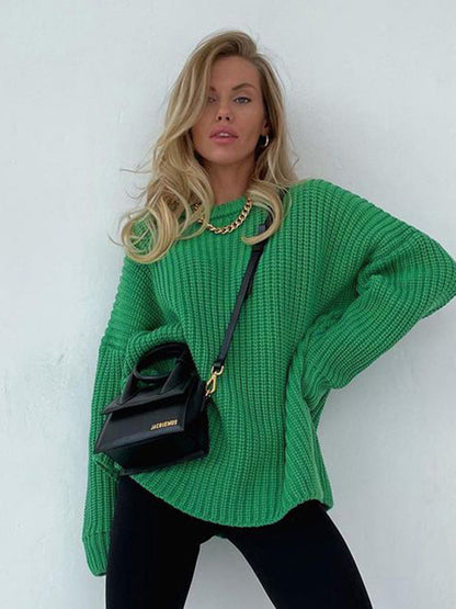 Comfy Big Knit Sweater for Ladies