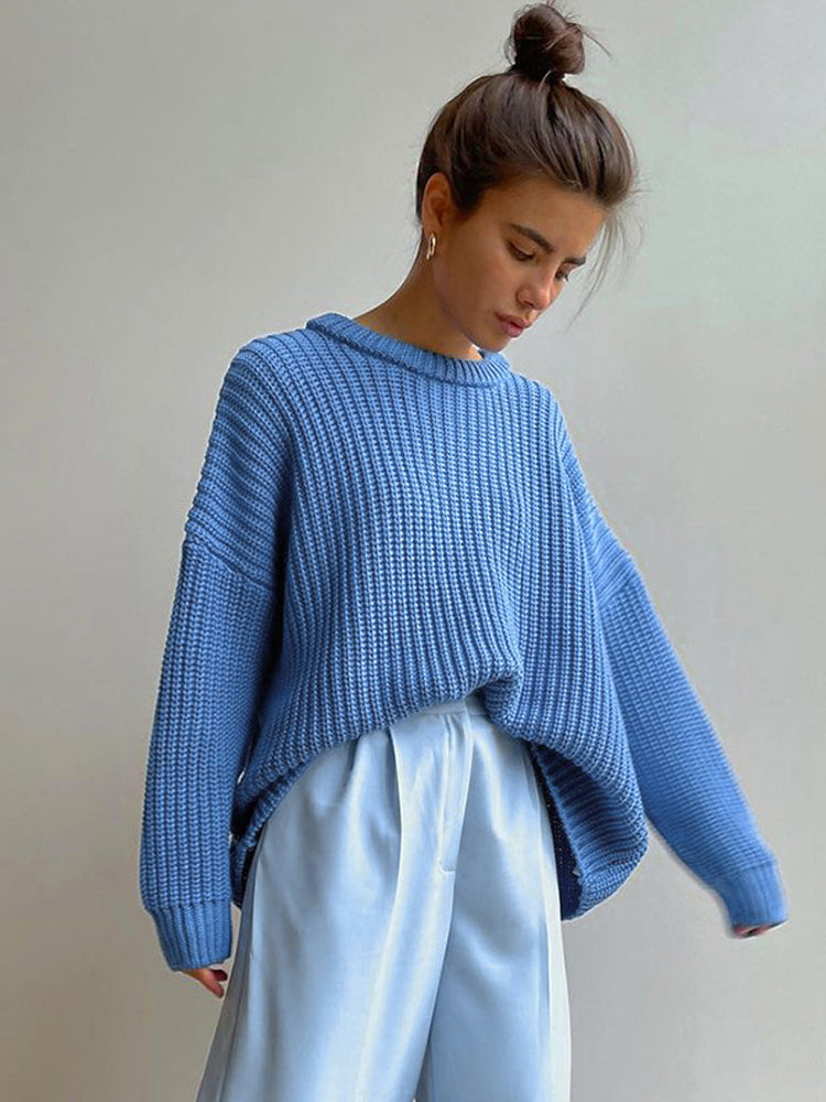 Comfy Big Knit Sweater for Ladies - OutfitLondon