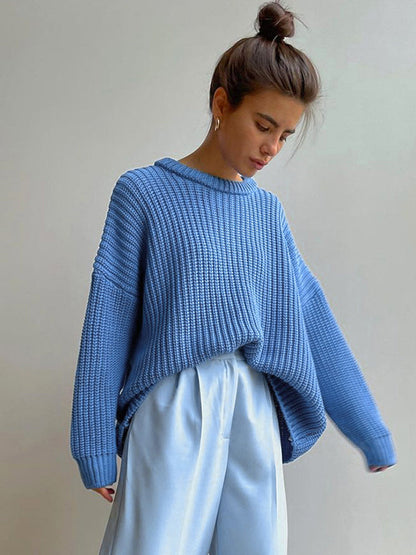 Comfy Big Knit Sweater for Ladies - OutfitLondon