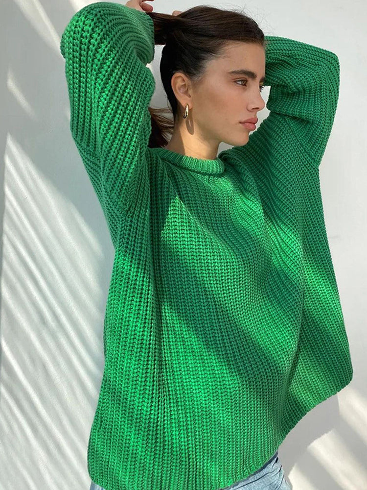 Comfy Big Knit Sweater for Ladies