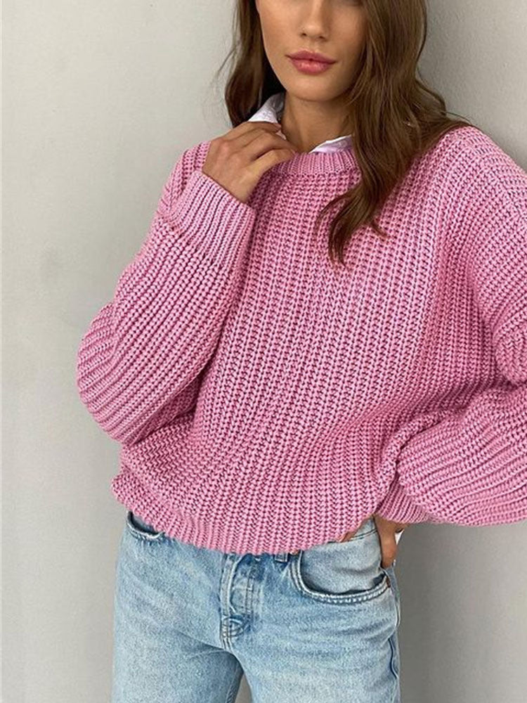 Comfy Big Knit Sweater for Ladies