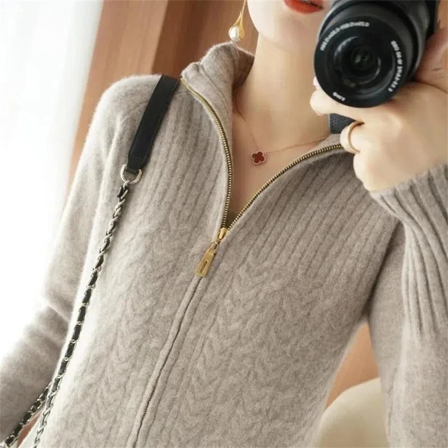 Cozy Big Knit Sweatshirt Lounge Wear - OutfitLondon