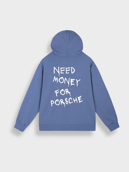 Relaxed Fit Hooded Sweatshirt with Graphic Back