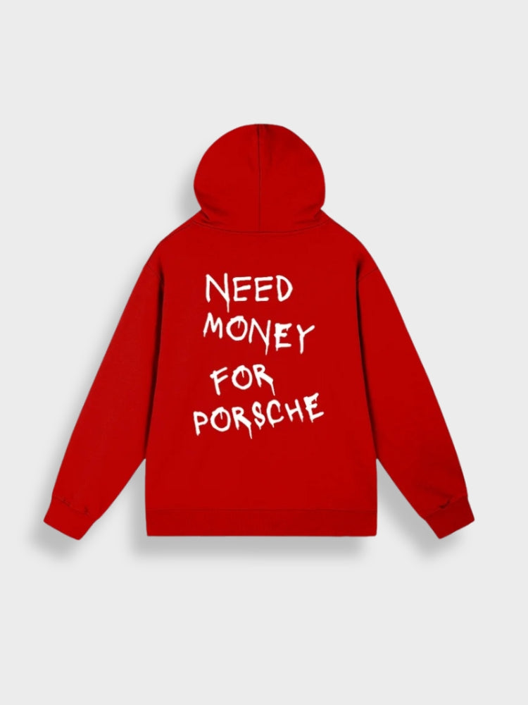 Relaxed Fit Hooded Sweatshirt with Graphic Back