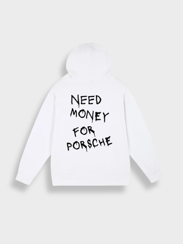 Relaxed Fit Hooded Sweatshirt with Graphic Back
