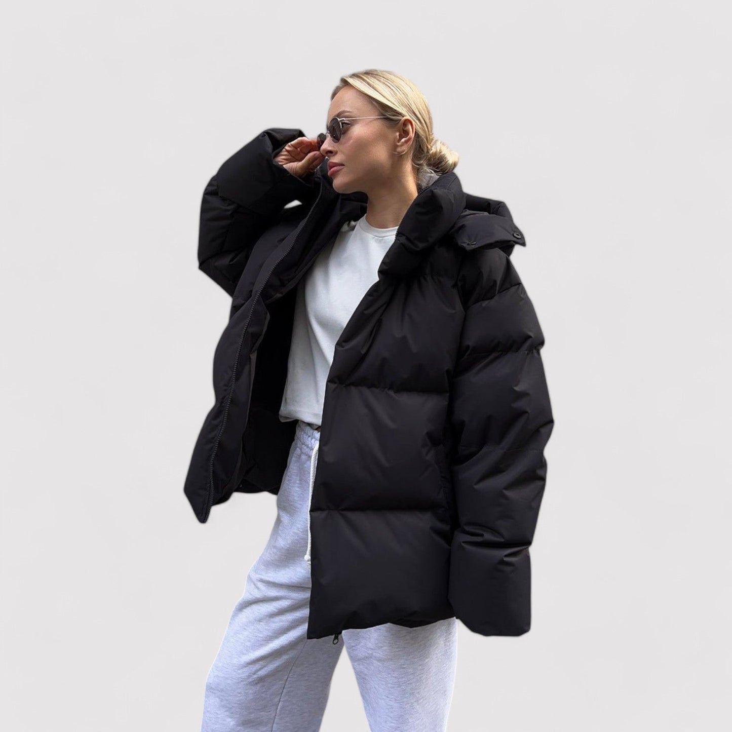 Warm Plus Size Puffer Coat for Women - OutfitLondon