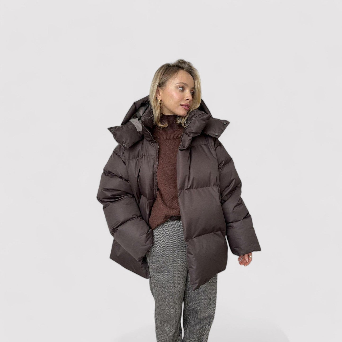 Warm Plus Size Puffer Coat for Women