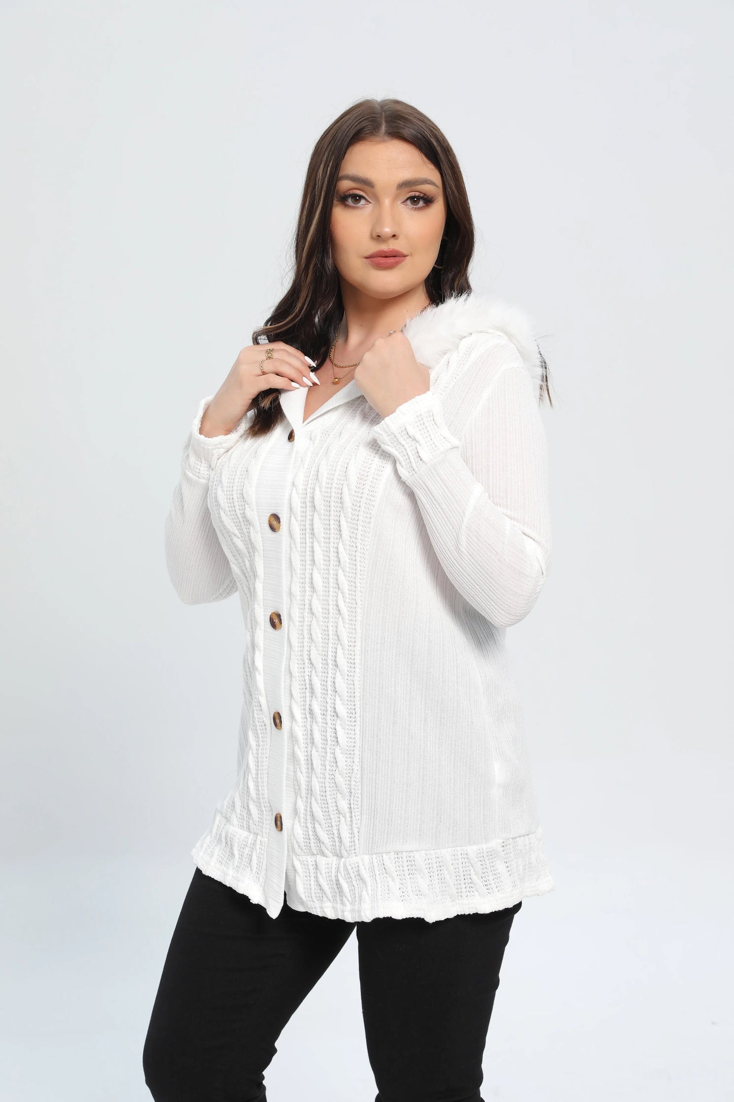 Cozy Large Winter Hooded Sweatshirt