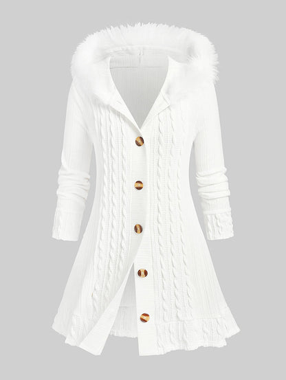 Cozy Large Winter Hooded Sweatshirt - OutfitLondon
