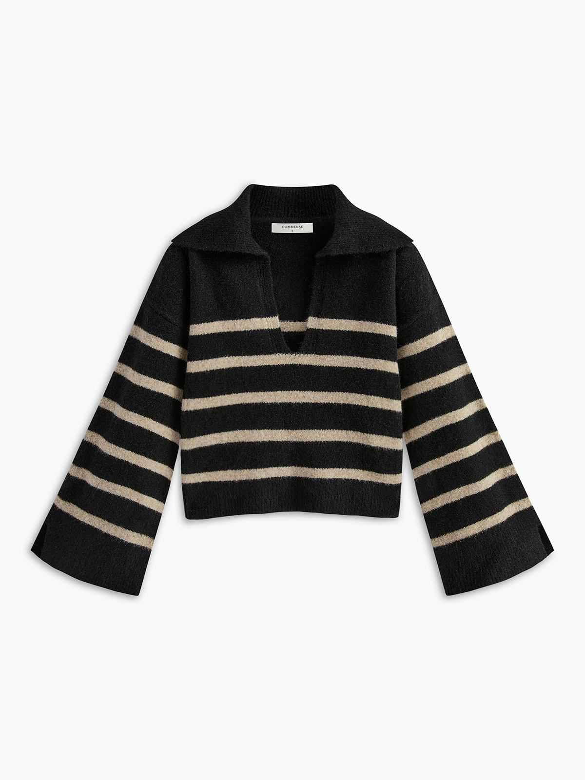 Large Stripe Knit Sweater for Women