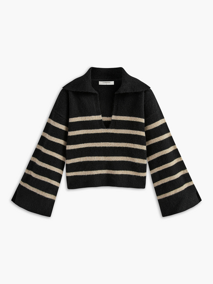 Large Stripe Knit Sweater for Women