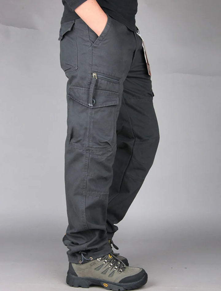 Classic Straight Fit Cargo Trousers for Men