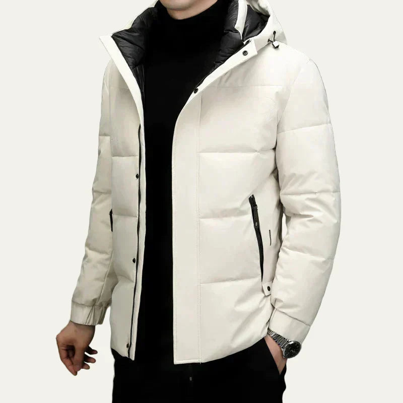 Men's Warm Waterproof Parka Jacket with Hood