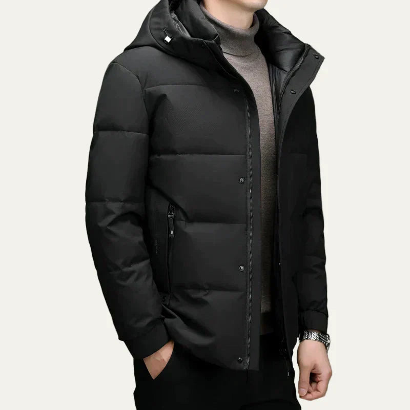 Men's Warm Waterproof Parka Jacket with Hood