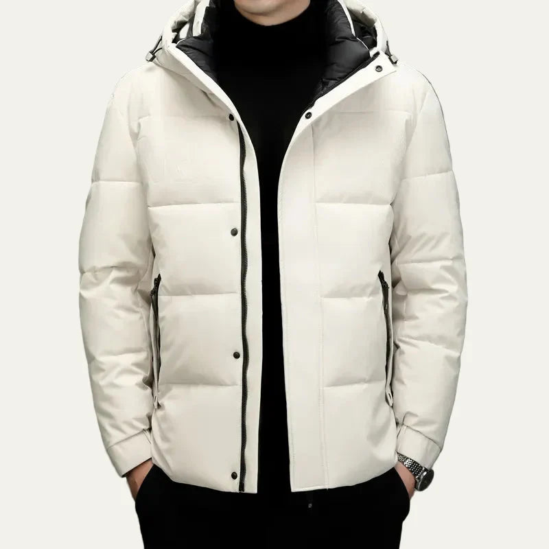 Men's Warm Waterproof Parka Jacket with Hood - OutfitLondon