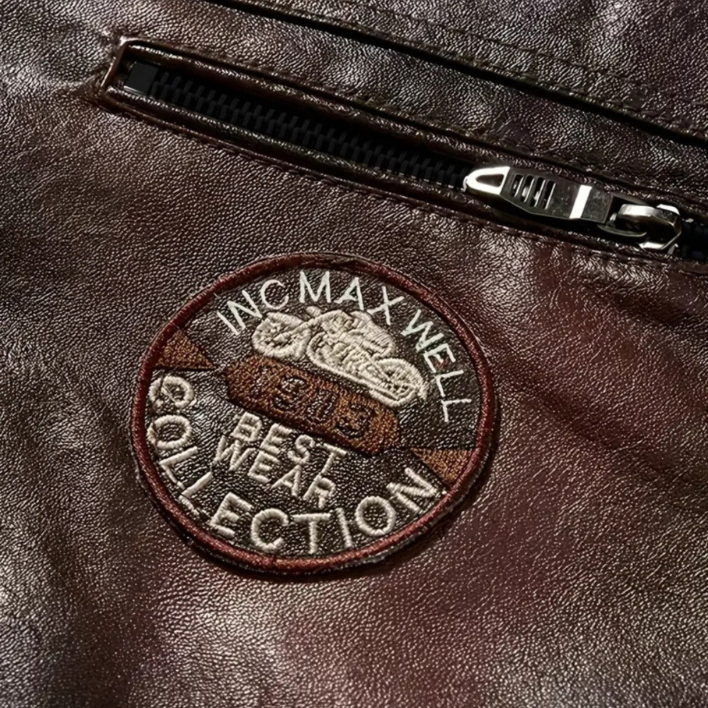 Quilted Zipper Biker Leather Jacket