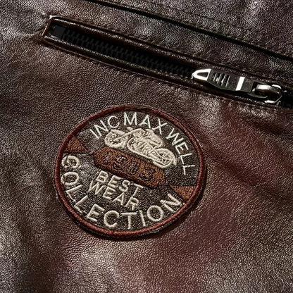Quilted Zipper Biker Leather Jacket