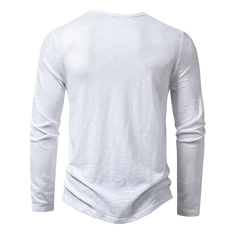 Paige | Slim Fit Cotton Henley Shirt