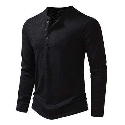 Paige | Slim Fit Cotton Henley Shirt