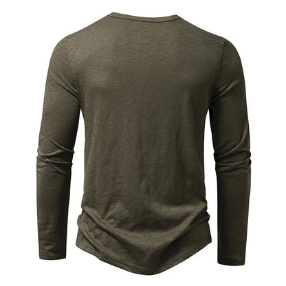 Paige | Slim Fit Cotton Henley Shirt