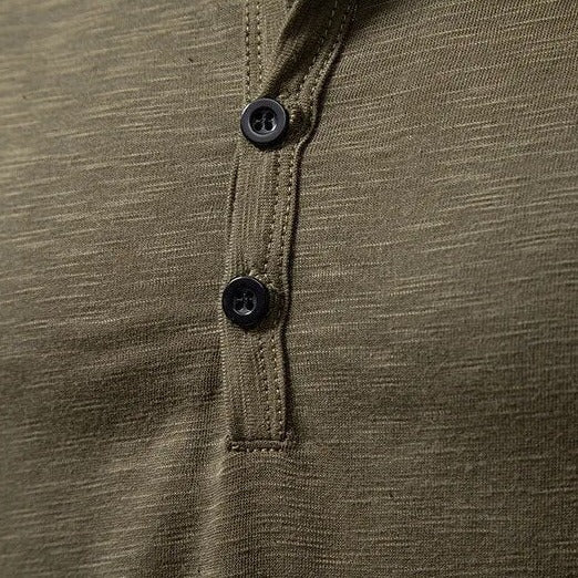 Paige | Slim Fit Cotton Henley Shirt