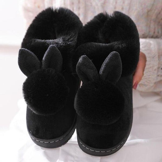 Cute Rabbit Fuzzy Slippers - OutfitLondon