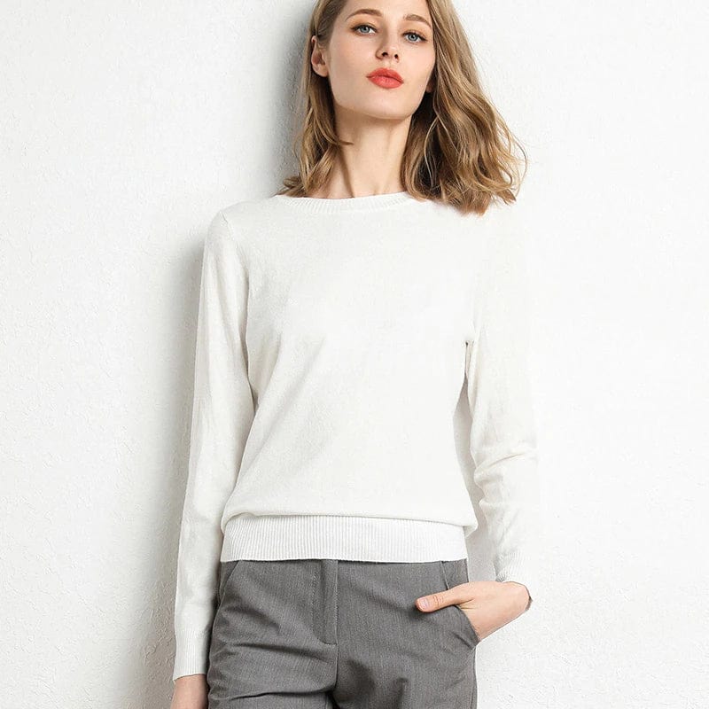 Soft Crew Neck Cashmere Sweater