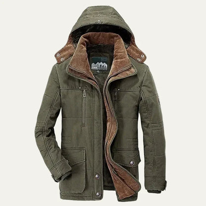 Men's Removable Fleece Lined Cold Weather Parka Coat