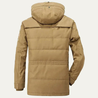 Men's Removable Fleece Lined Cold Weather Parka Coat