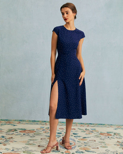 Patricia | Fitted Cutout Polka Dot Summer Dress