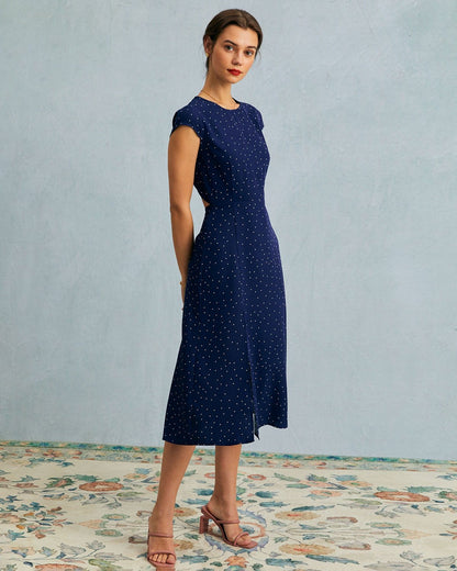 Patricia | Fitted Cutout Polka Dot Summer Dress
