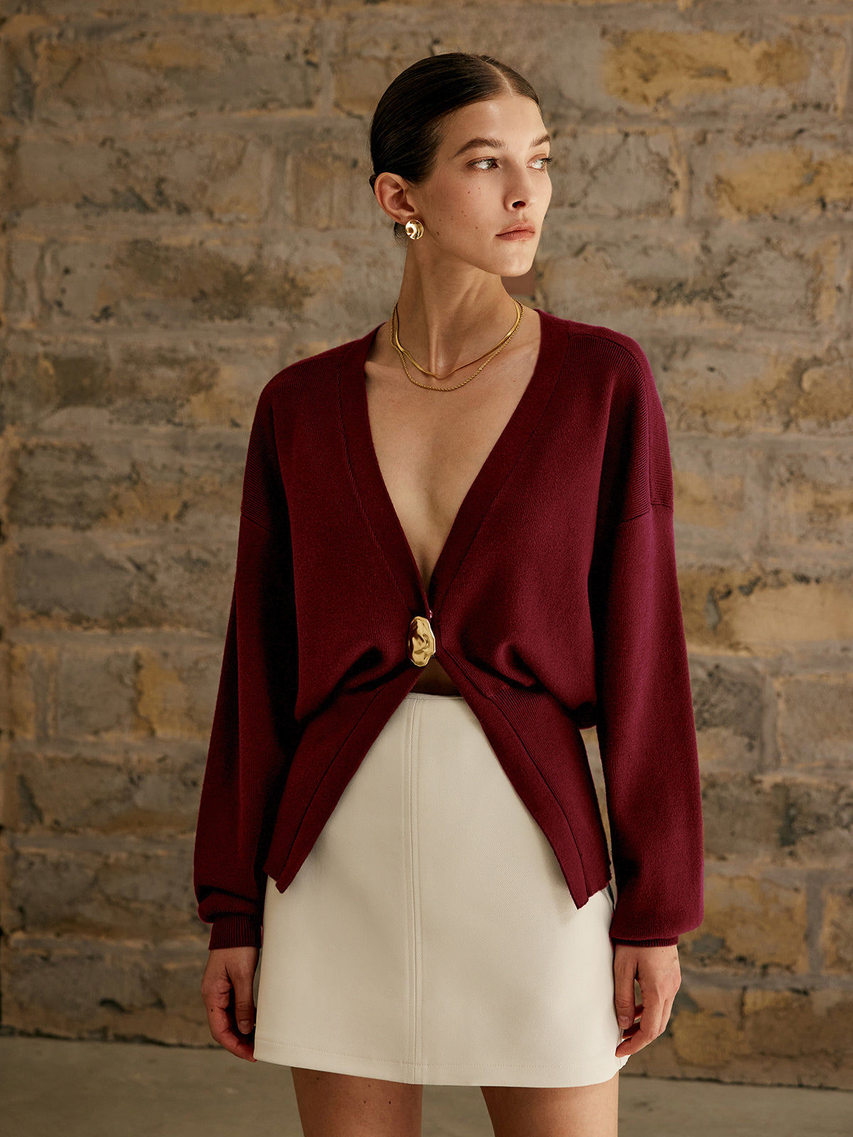 Patricia | Relaxed Fit Plain Holiday Clothes Cardigan