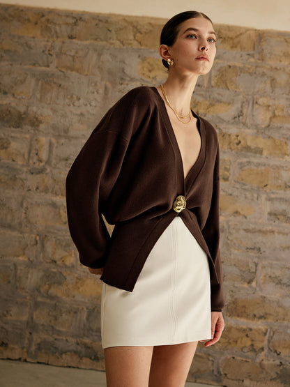 Patricia | Relaxed Fit Plain Holiday Clothes Cardigan